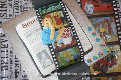 Homemade Tin Tin Birthday Cake