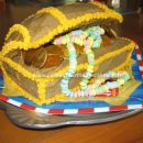 Homemade Treasure Chest Birthday Cake