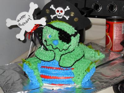 Dinosaur Pirate Cake