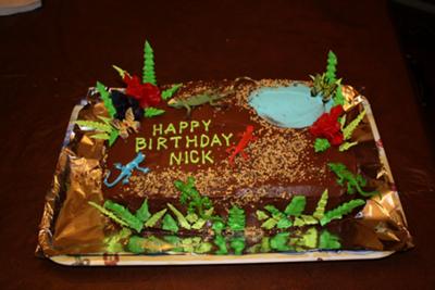 lizard themed cake