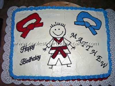 Karate themed cake | Karate cake, Creative birthday cakes, Karate birthday