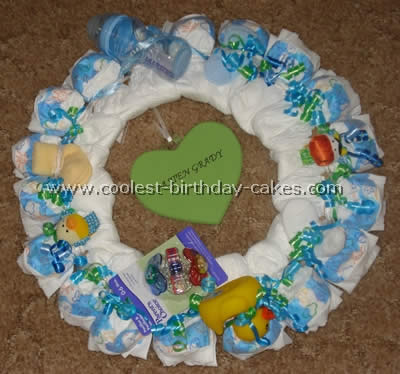 First supply boy nappy cake Gift for birth/baptism - order here