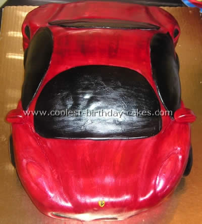 Red Ferrari Birthday Cake - Customized Cakes Deliver in Lahore