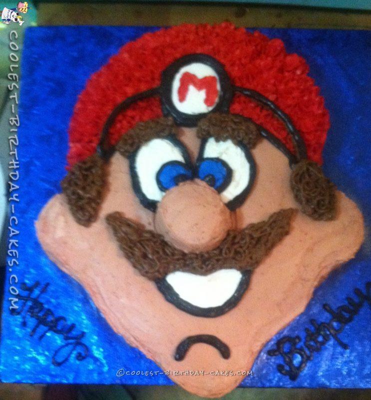 Cool Homemade Super Mario Birthday Cake