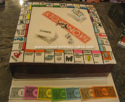 Coolest Monopoly Board Birthday Cake